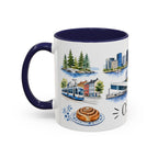 Oslo Illustrated Travel Mug | City Souvenir Accent Coffee Mug | 11oz 15oz Ceramic Cup