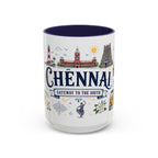 Chennai Coffee Mug | India Souvenir Travel Gift | Accent Color Ceramic 11oz 15oz