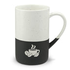 Coffee Morning Engraved Speckled Ceramic Mug, 13oz, Minimalist Coffee Cup, Gift for Nature Lovers