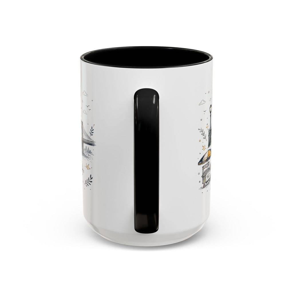 New York City Coffee Mug | New York Souvenir Travel Gift | Accent Color Ceramic 11oz 15oz
