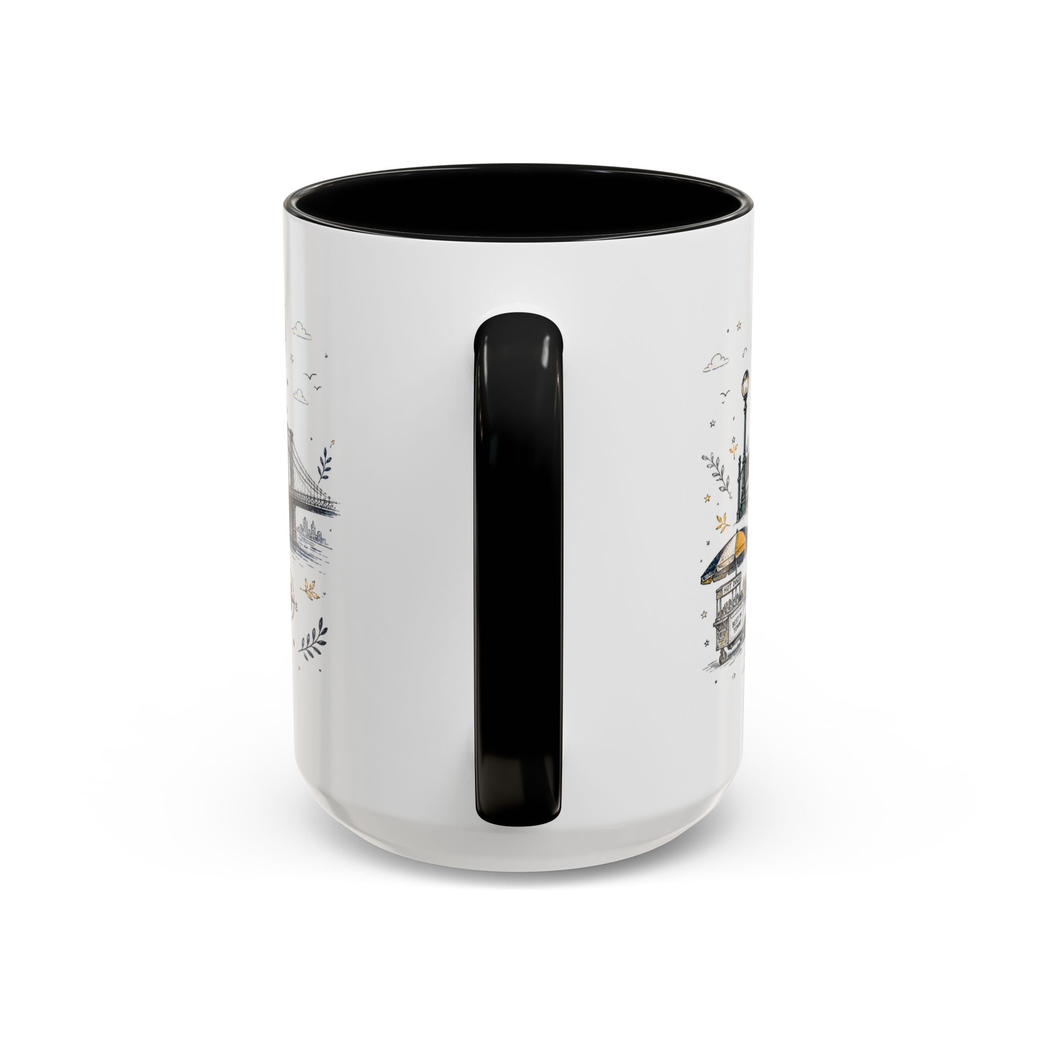 New York City Coffee Mug | New York Souvenir Travel Gift | Accent Color Ceramic 11oz 15oz