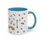 Amsterdam Christmas Watercolor Mug | Festive City Souvenir Coffee Cup