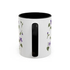 Wisconsin Wood Violet Mug, State Flower Floral Coffee Cup, 11oz Botanical Gift