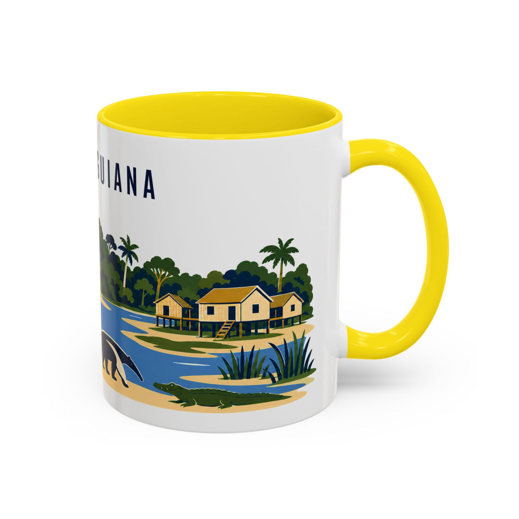 French Guiana Coffee Mug | Travel Souvenir Accent Mug | Country Gift Ceramic Cup 11oz 15oz