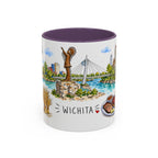 Wichita Illustrated Travel Mug | City Souvenir Accent Coffee Mug | 11oz 15oz Ceramic Cup
