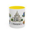 Providence Illustrated Travel Mug | City Souvenir Accent Coffee Mug | 11oz 15oz Ceramic Cup