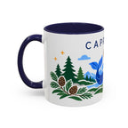 Capricorn Zodiac Coffee Mug | Sea Goat and Floral Design | Astrology Birthday Gift | 11 oz 15 oz Ceramic Accent Mug