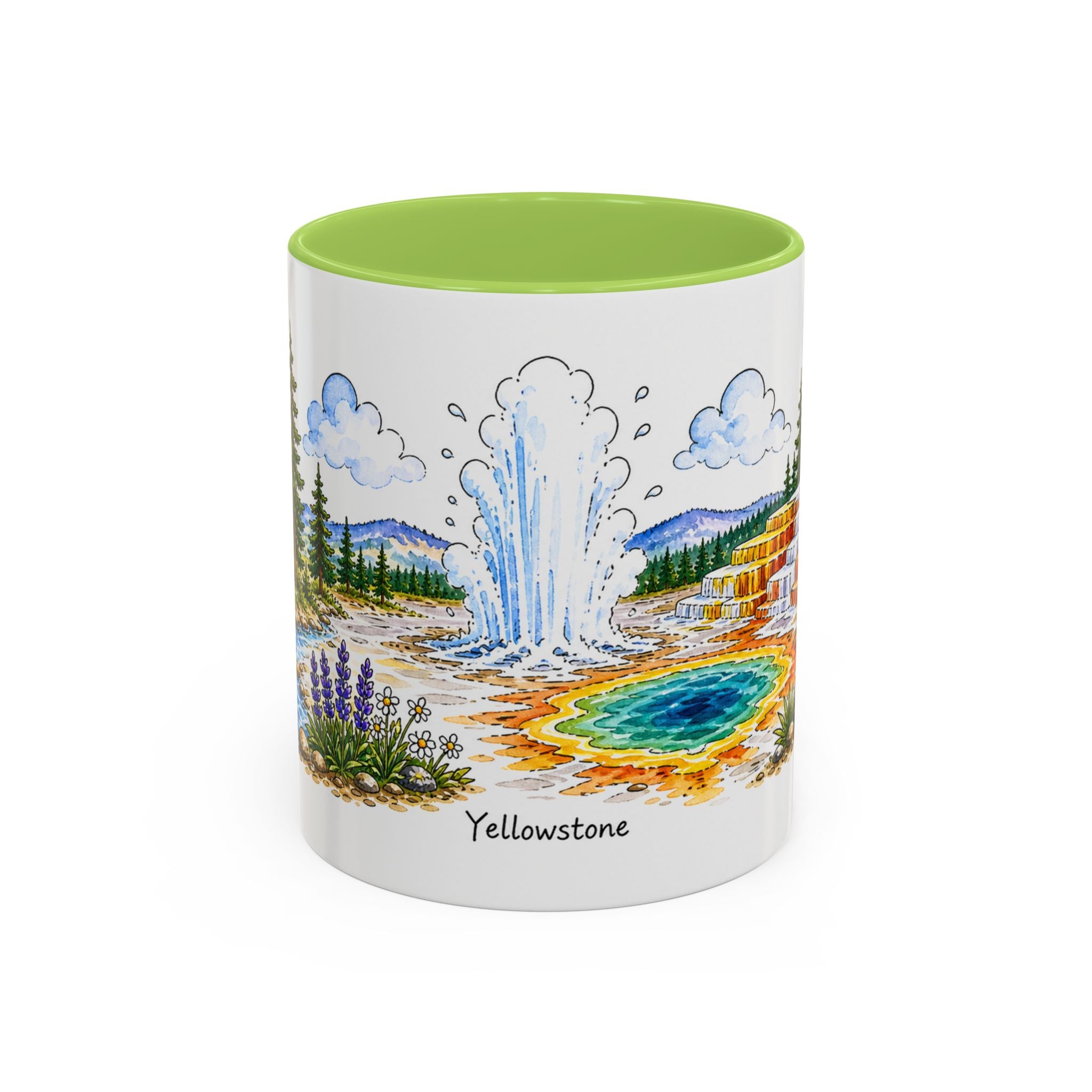 Yellowstone National Park Mug | US Travel Souvenir Accent Coffee Mug | 11oz 15oz Ceramic Cup