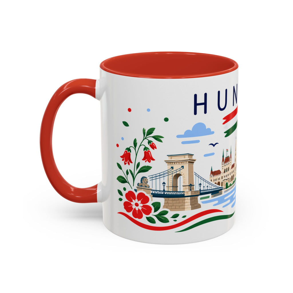 Hungary Coffee Mug | Travel Souvenir Accent Mug | Country Gift Ceramic Cup 11oz 15oz