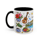 Honolulu Illustrated Travel Mug | City Souvenir Accent Coffee Mug | 11oz 15oz Ceramic Cup