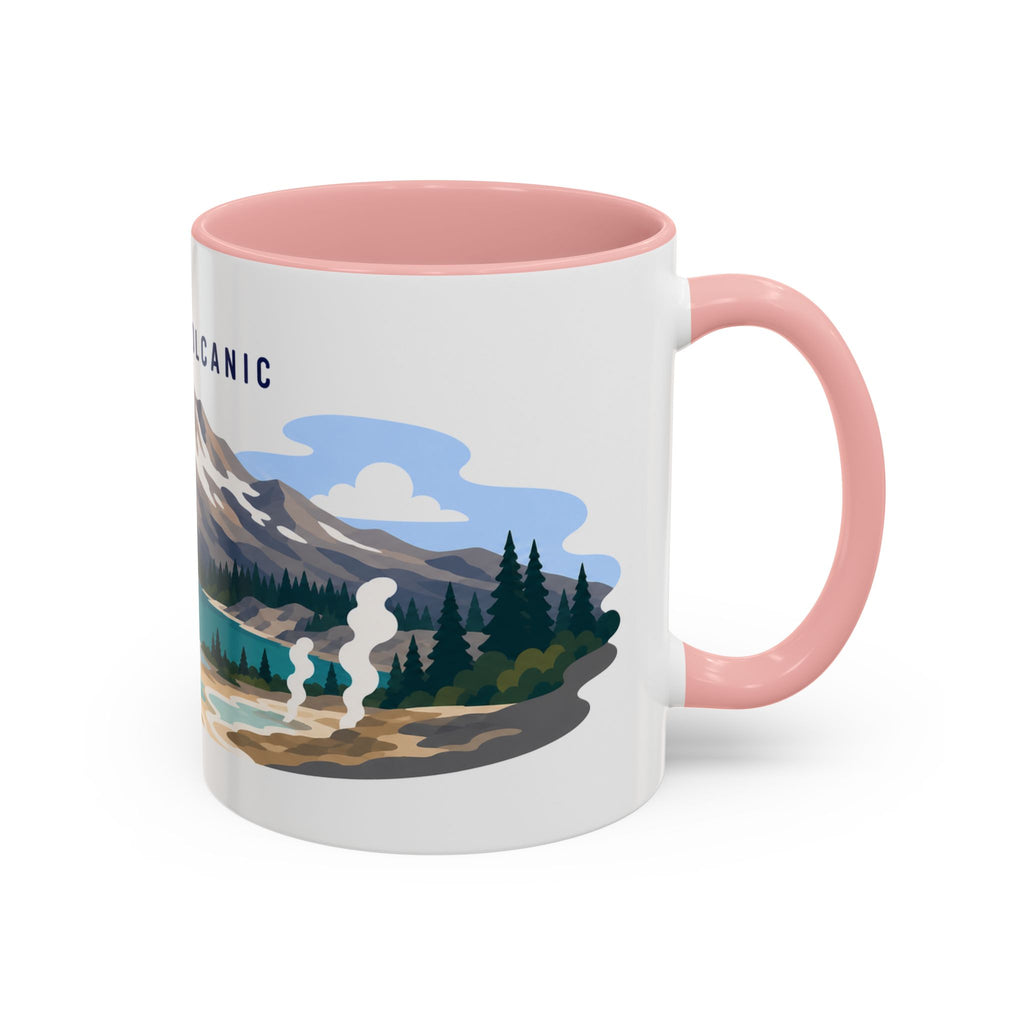 Lassen Volcanic National Park Coffee Mug | Solid Color Block Park Souvenir | 11oz 15oz Accent Mug
