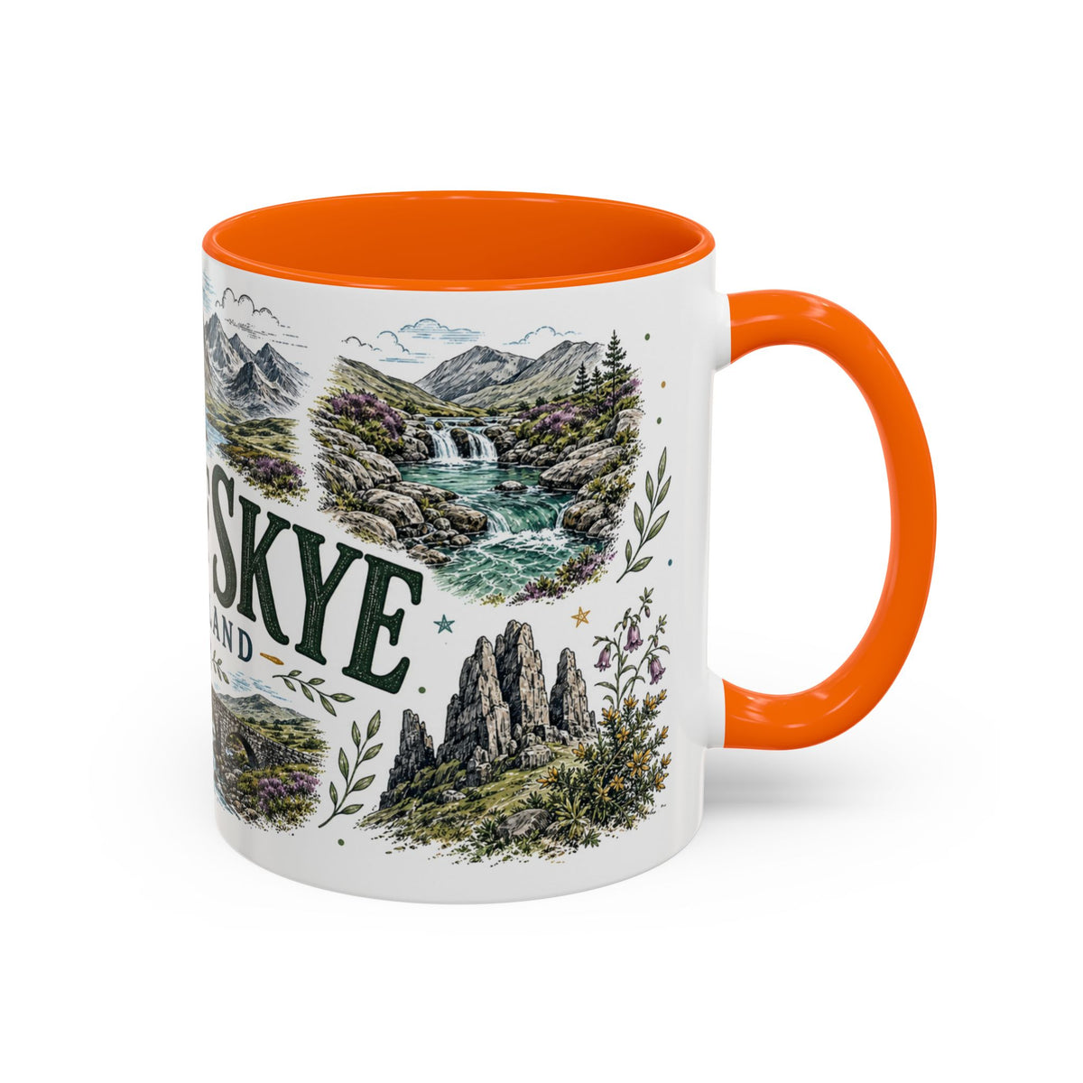 Isle of Skye Mug, Scotland Travel Souvenir, Bucket List Gift, Accent Ceramic Coffee Mug 11oz 15oz