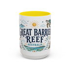 Great Barrier Reef Coffee Mug | Travel Destination Souvenir Gift | Accent Color Ceramic 11oz 15oz