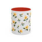 Hawaii Yellow hibiscus Mug, State Flower Floral Coffee Cup, 11oz Botanical Gift