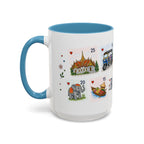 Bangkok Coffee Mug | Postage Stamp Collage Mug | Travel Souvenir Accent Cup 11oz 15oz