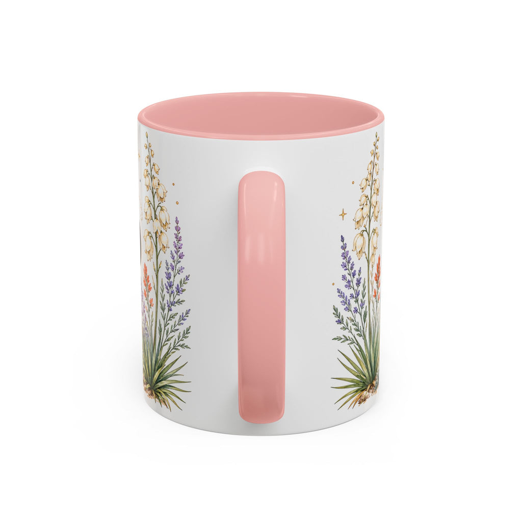 New Mexico State Map Mug | Desert Scenery, Yucca Flower Accent Coffee Cup