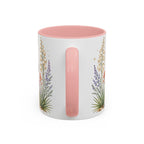 New Mexico State Map Mug | Desert Scenery, Yucca Flower Accent Coffee Cup