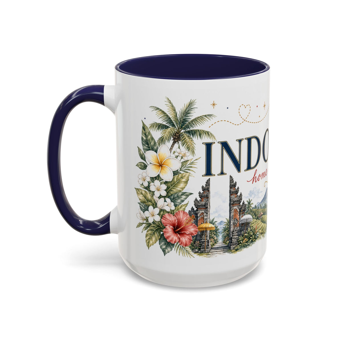 Indonesia Home Country Mug | Moving Away Gift | Long Distance Friendship | 11 oz 15 oz Accent Mug