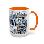 Argentina Soccer Coffee Mug | Soccer Fan Gift | Accent Color Ceramic 11oz 15oz Match Day Cup