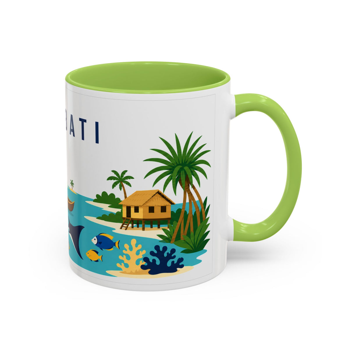 Kiribati Coffee Mug | Travel Souvenir Accent Mug | Country Gift Ceramic Cup 11oz 15oz