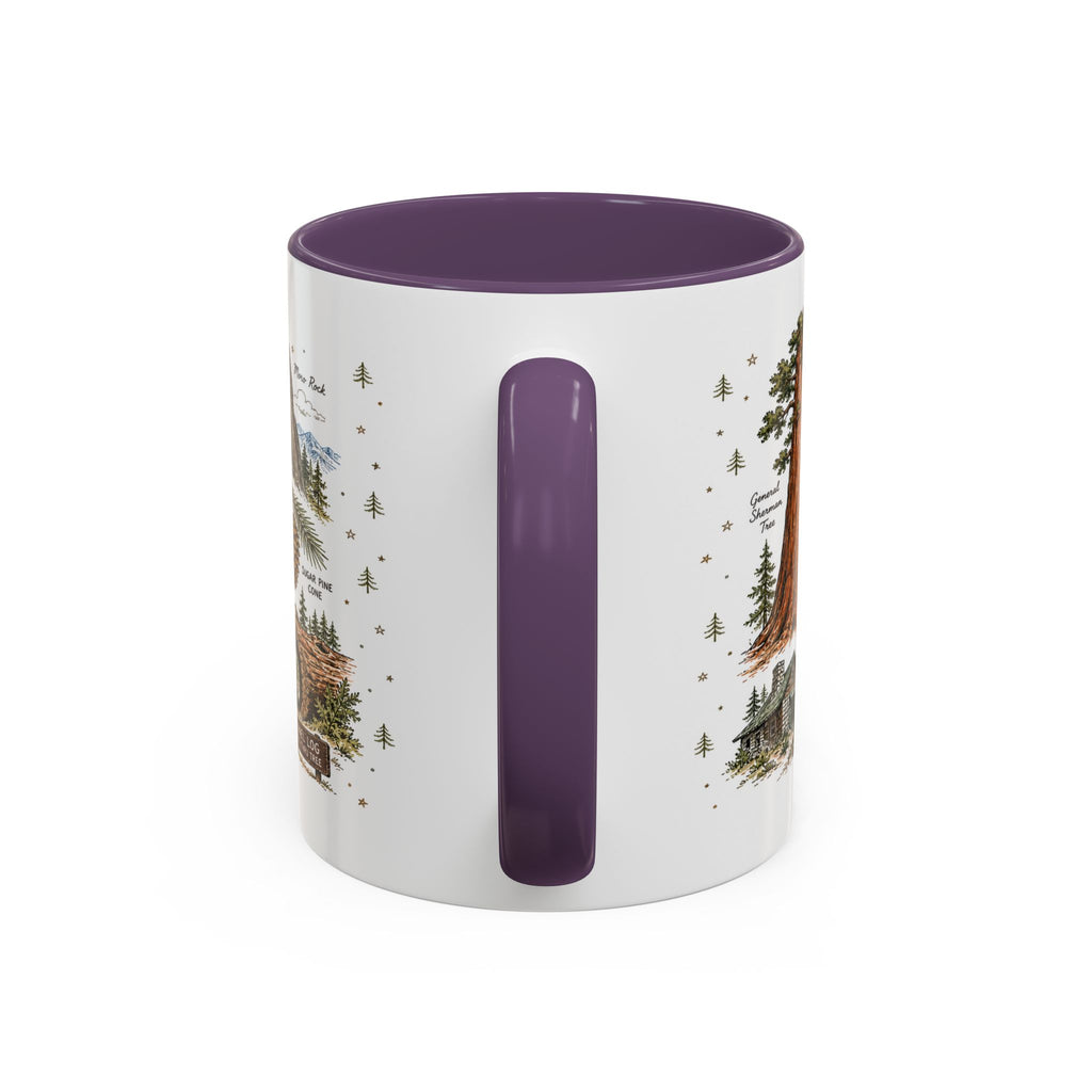 Sequoia Coffee Mug | National Park Hiking California Gift | Accent Color Ceramic 11oz 15oz