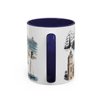 Tel Aviv Coffee Mug | Israel Travel Souvenir | Vintage Illustrated City Gift | 11 oz 15 oz Accent Mug