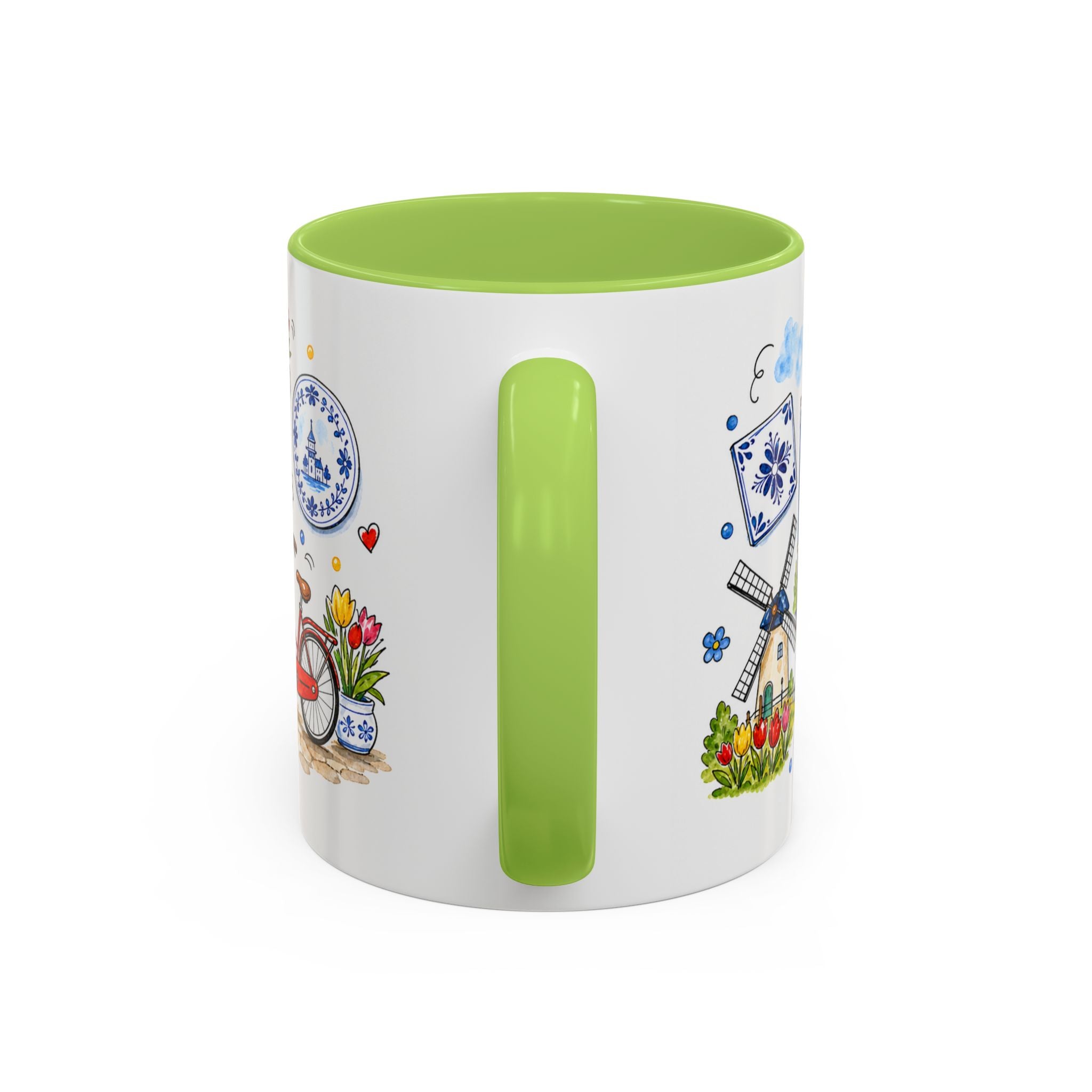 Amsterdam Travel Mug | European City Souvenir Accent Coffee Mug | 11oz 15oz Ceramic Cup