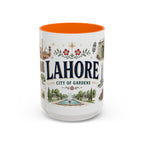 Lahore Coffee Mug | Pakistan Souvenir Travel Gift | Accent Color Ceramic 11oz 15oz