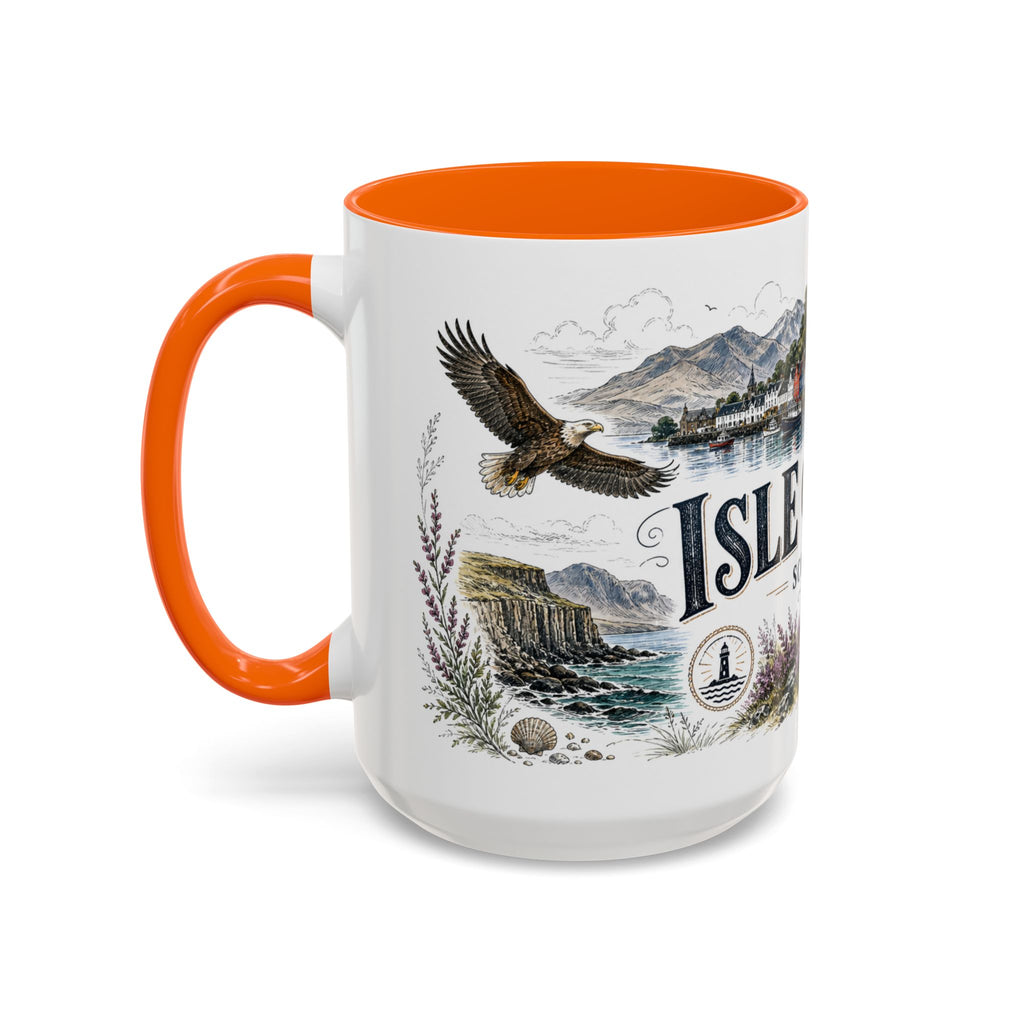 Isle of Mull Mug, Scotland Travel Souvenir, Bucket List Gift, Accent Ceramic Coffee Mug 11oz 15oz
