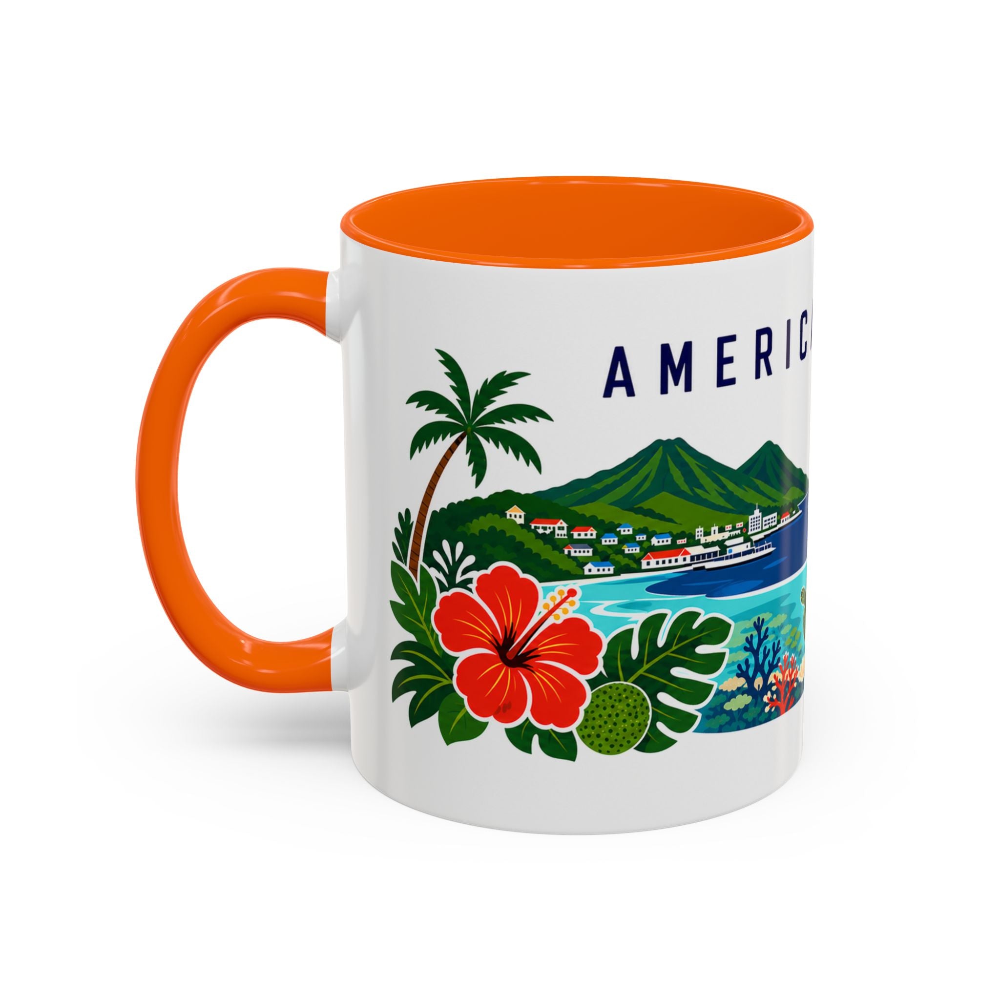 American Samoa Coffee Mug | Travel Souvenir Accent Mug | Country Gift Ceramic Cup 11oz 15oz