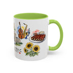 Kansas City Illustrated Travel Mug | City Souvenir Accent Coffee Mug | 11oz 15oz Ceramic Cup