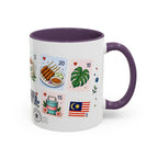 Kuala Lumpur Coffee Mug | Postage Stamp Collage Mug | Travel Souvenir Accent Cup 11oz 15oz