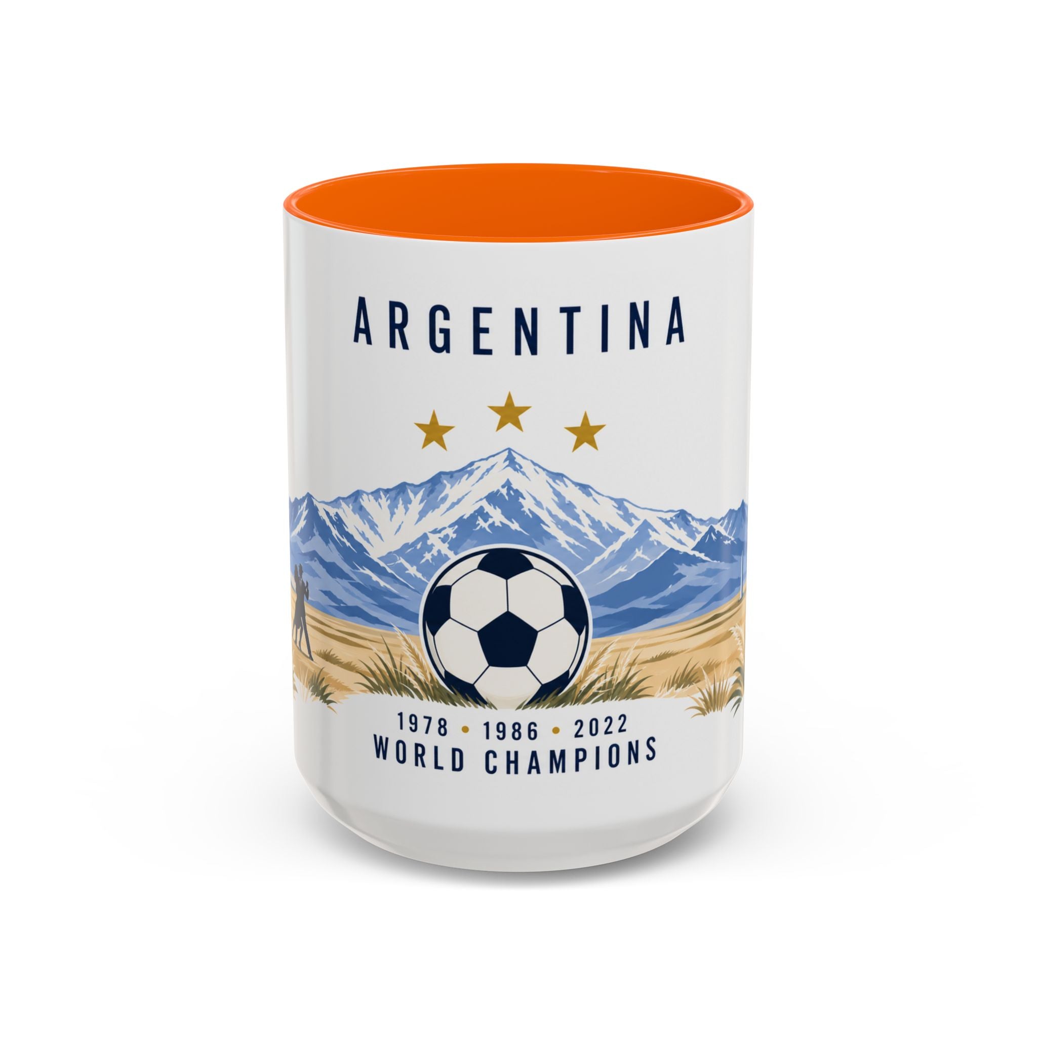 Argentina World Champions Mug | Three Time Soccer Champion Gift | Argentine Football Fan Cup | 1978–2022 | 11oz 15oz