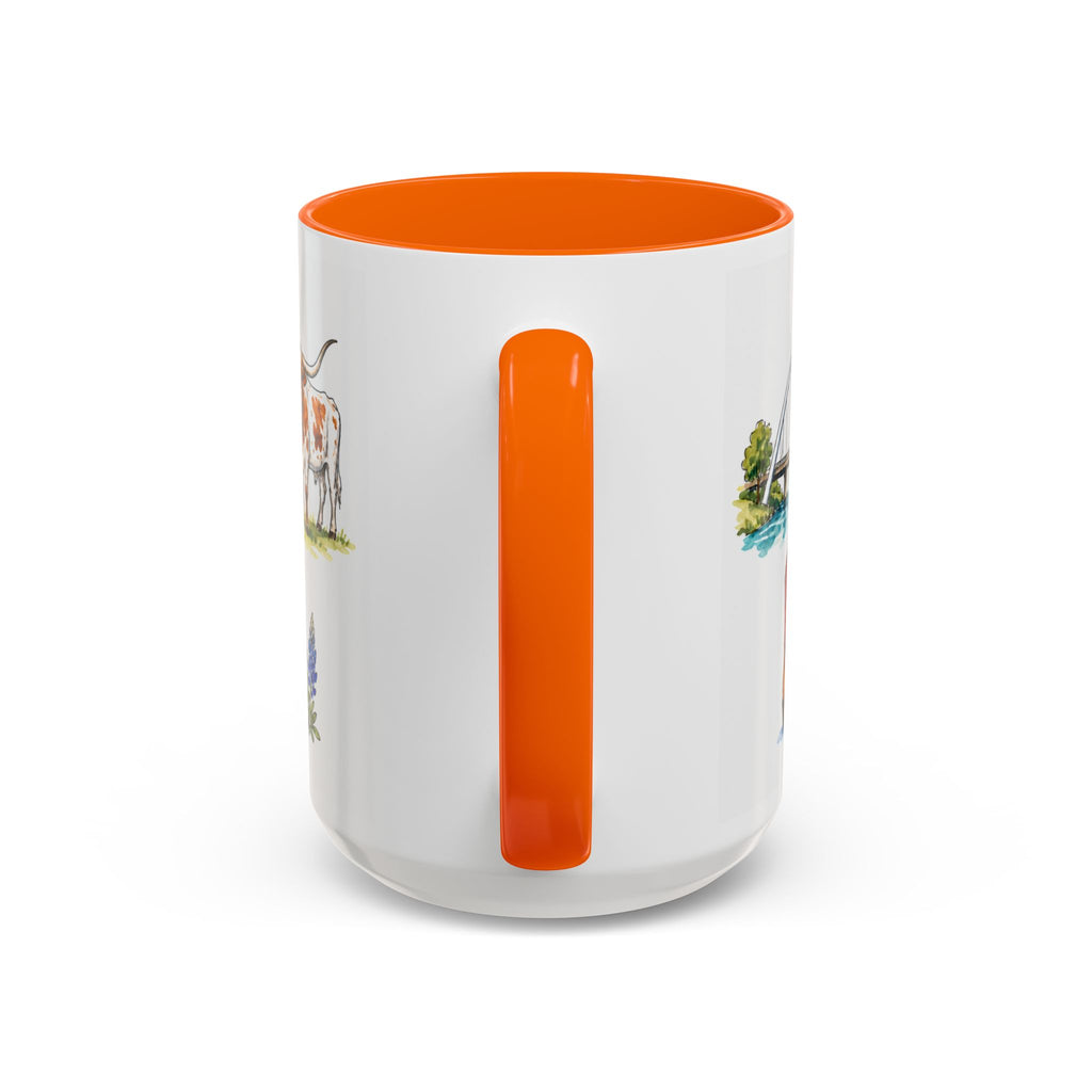 Dallas Illustrated Travel Mug | City Souvenir Accent Coffee Mug | 11oz 15oz Ceramic Cup