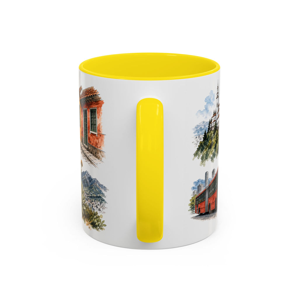 Bogota Coffee Mug | Colombia Travel Souvenir | Vintage Illustrated City Gift | 11 oz 15 oz Accent Mug