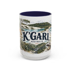K'gari Mug, Australia Travel Souvenir, Bucket List Gift, Accent Ceramic Coffee Mug 11oz 15oz