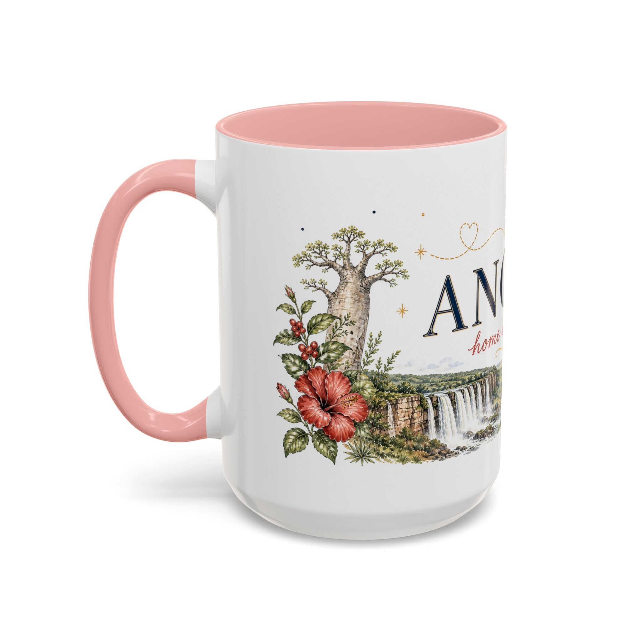 Angola Home Country Mug | Moving Away Gift | Long Distance Friendship | 11 oz 15 oz Accent Mug