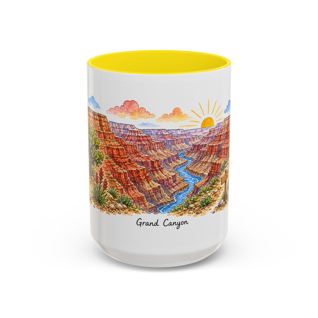 Grand Canyon National Park Mug | US Travel Souvenir Accent Coffee Mug | 11oz 15oz Ceramic Cup