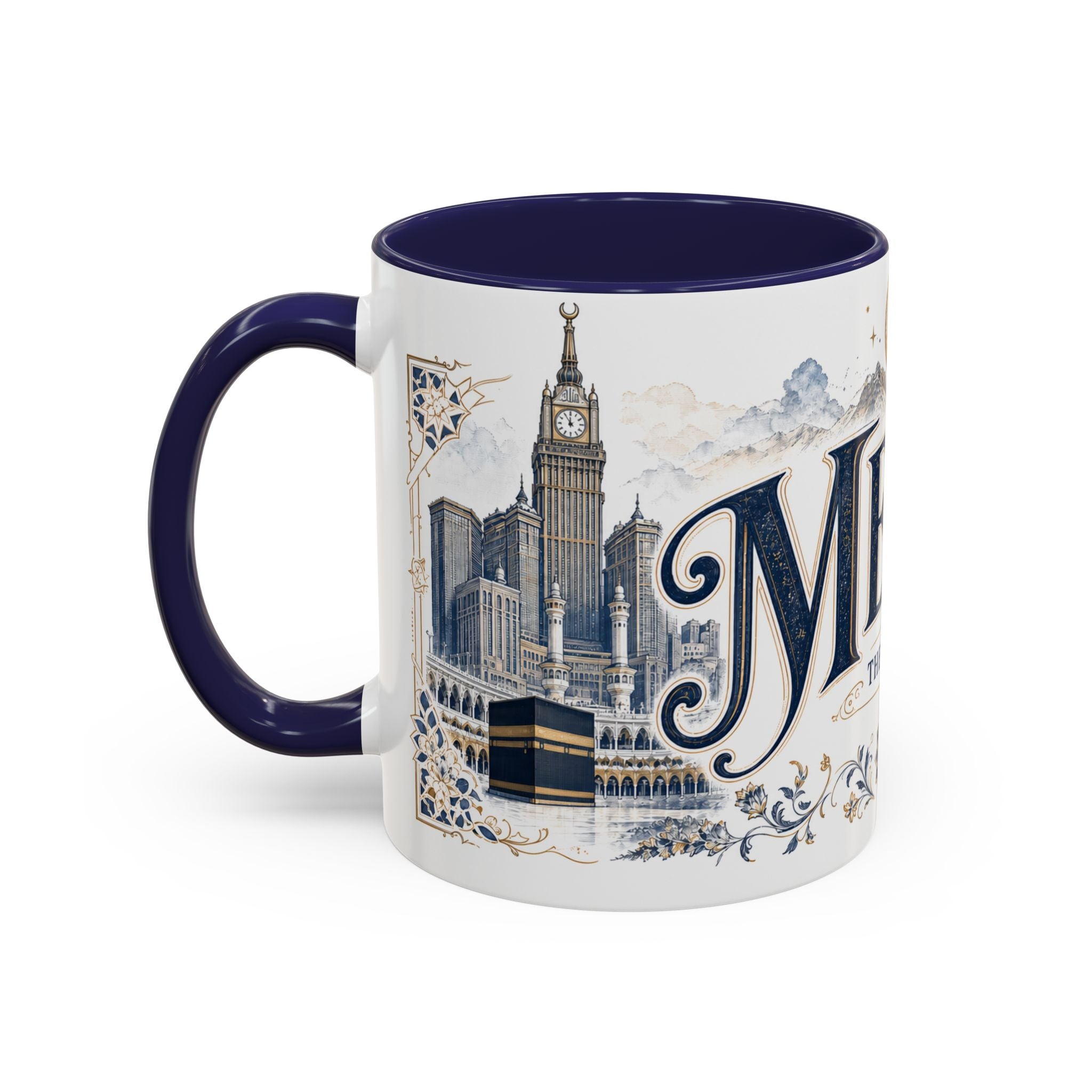 Mecca Coffee Mug | Saudi Arabia Travel Souvenir | Vintage Illustrated City Gift | 11 oz 15 oz Accent Mug