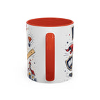 Super Teacher Coffee Mug | All Heroes Wear Capes Teacher Gift | Accent Color Ceramic 11oz 15oz