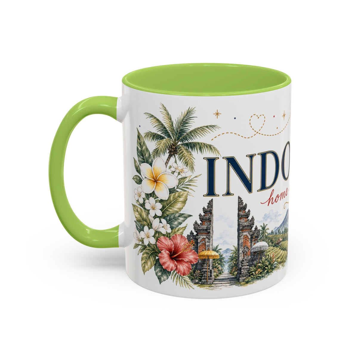 Indonesia Home Country Mug | Moving Away Gift | Long Distance Friendship | 11 oz 15 oz Accent Mug