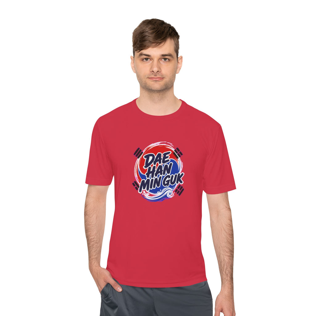 South Korea Dae Han Min Guk Soccer Fan T-Shirt, Moisture Wicking Sport Tee