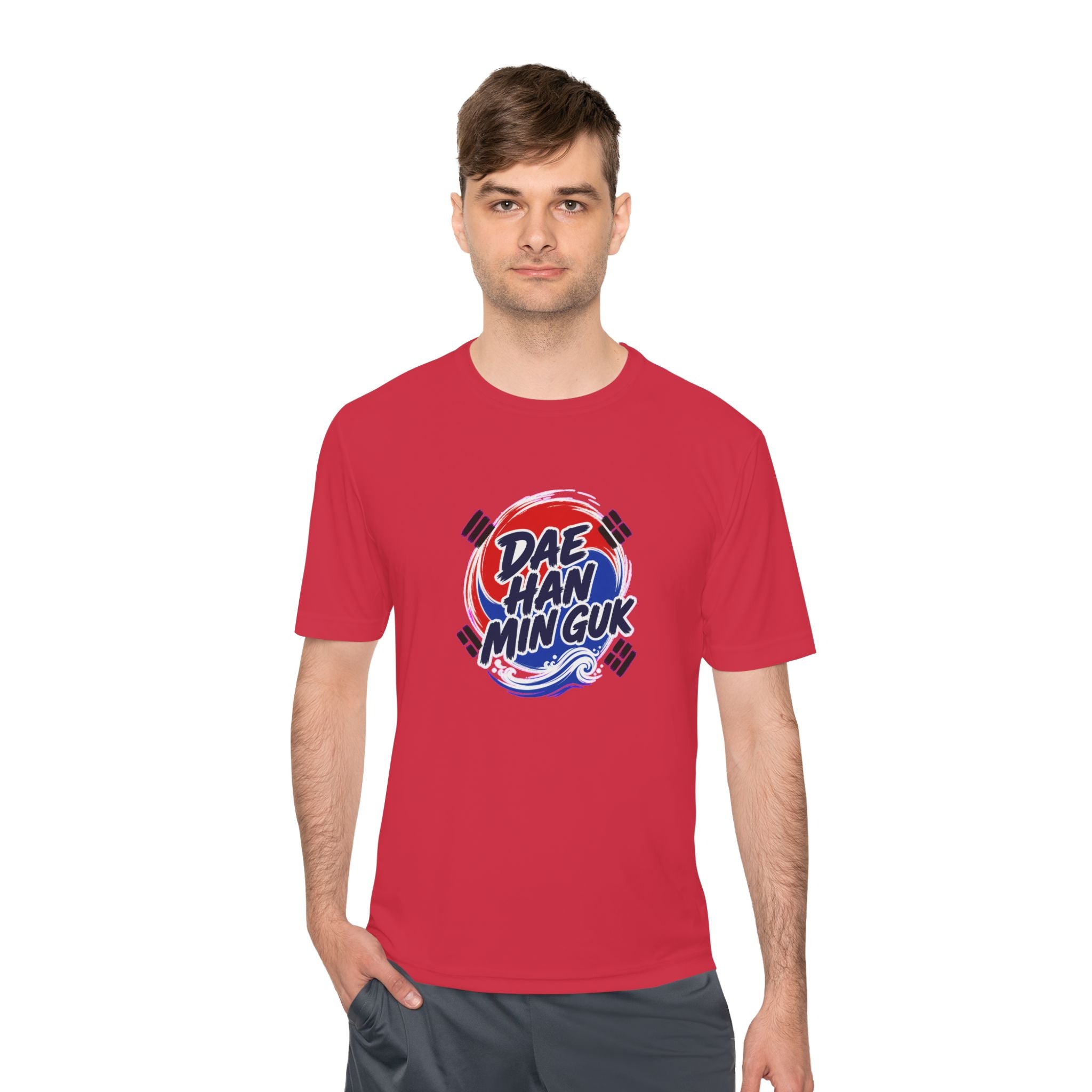 South Korea Dae Han Min Guk Soccer Fan T-Shirt, Moisture Wicking Sport Tee