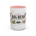 Big Bend National Park Coffee Mug | Texas Desert River Canyon Hiking Gift | Accent Color Ceramic 11oz 15oz