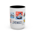 Venice Coffee Mug | Postage Stamp Collage Mug | Travel Souvenir Accent Cup 11oz 15oz