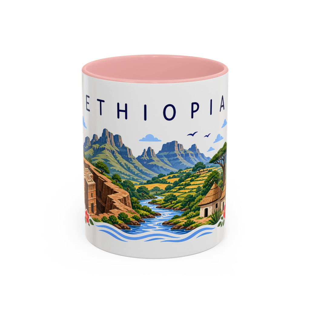 Ethiopia Coffee Mug | Travel Souvenir Accent Mug | Place Gift Ceramic Cup 11oz 15oz
