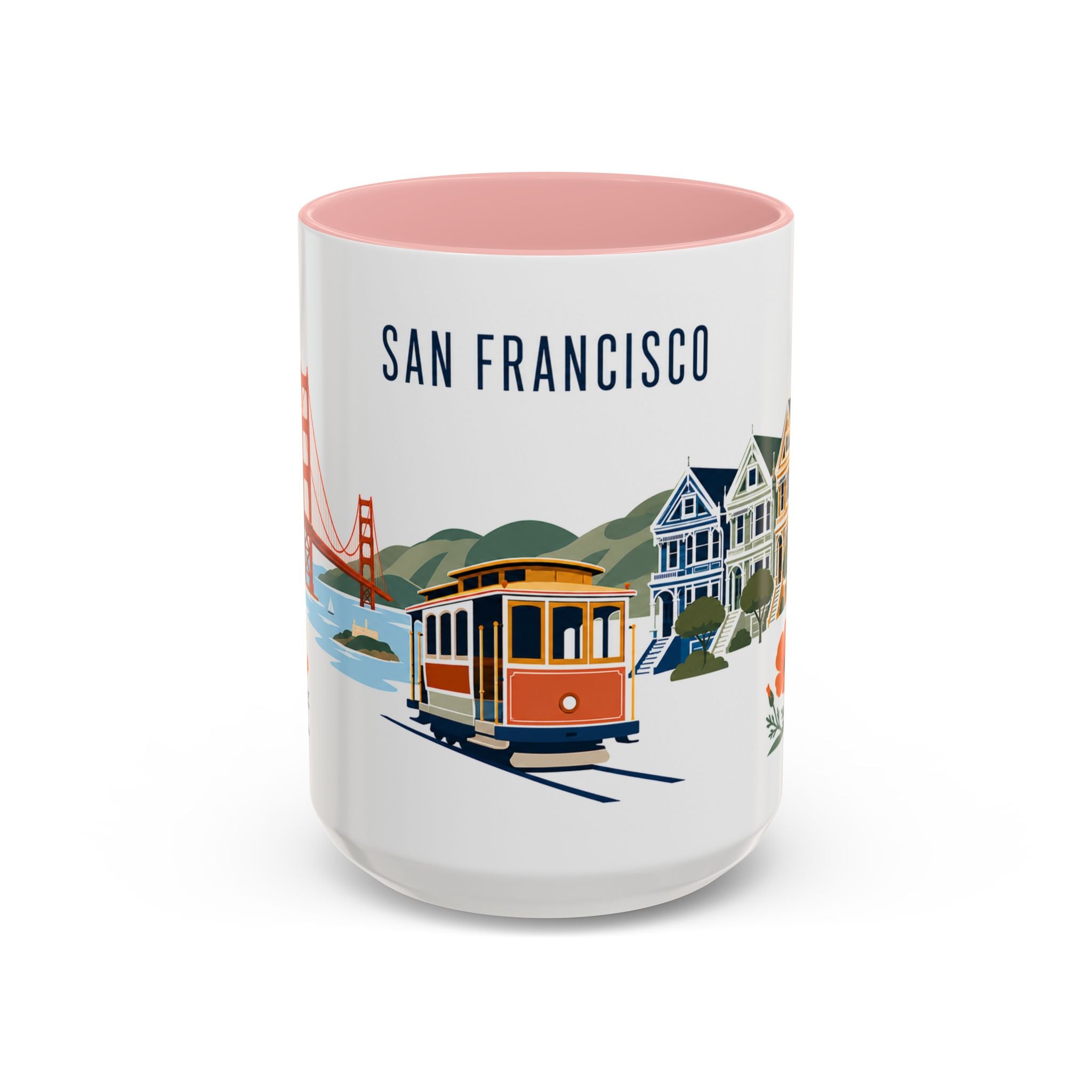 San Francisco Coffee Mug | United States Travel Souvenir | Porcelain Decal City Gift | 11oz 15oz Accent Mug
