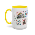 Mexico City Coffee Mug | Postage Stamp Collage Mug | Travel Souvenir Accent Cup 11oz 15oz
