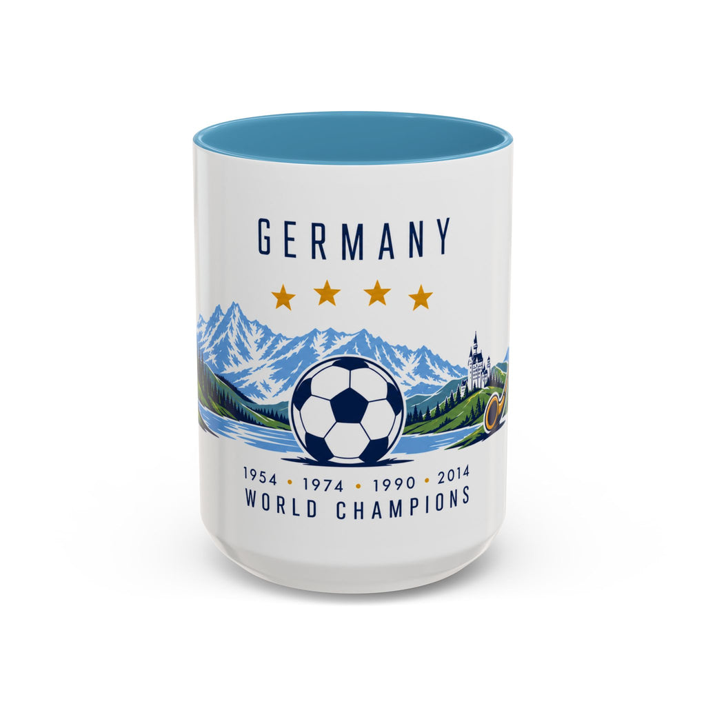 Germany World Champions Mug | Four Time Soccer Champion Gift | German Football Fan Cup | 1954–2014 | 11oz 15oz Accent Mug