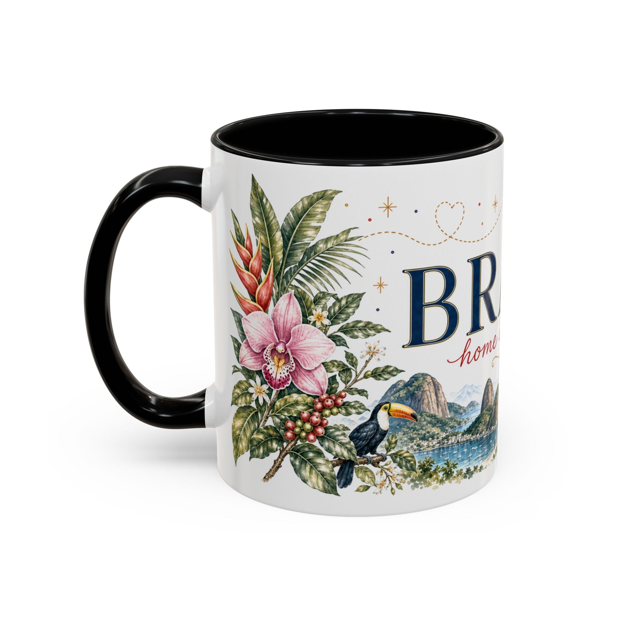 Brazil Home Country Mug | Moving Away Gift | Long Distance Friendship | 11 oz 15 oz Accent Mug